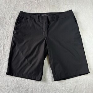 Nike Golf Women's Shorts Dri-fit Size 10 Moisture Wicking Black Flat Front Chino